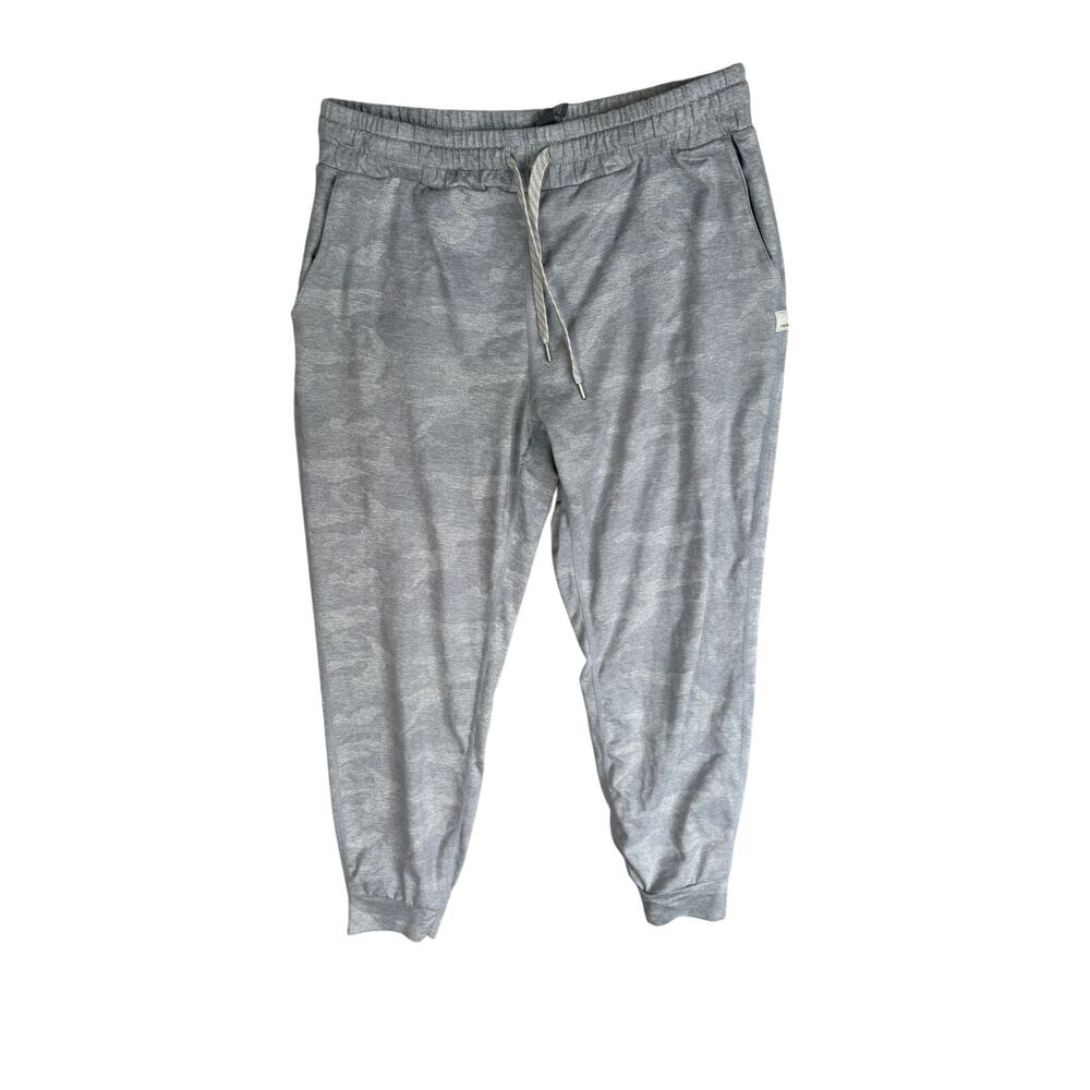 Vuori Performance Joggers Pants Heather Gray White Camo Women's Small
